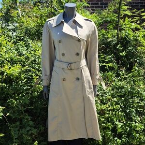 London Fog Maincoats (USA) Ladies Vintage Double Breasted Classic Trench Coat